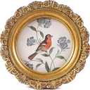 Vintage Picture Frames 3x3 Round Bronze Antique Picture Frames with Glass Front Handcrafted Rustic Home Decor for Wall Mount and Tabletop Gallery Wall Art