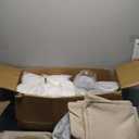 Outdoor Chair Cushions Set of 4, Waterproof Backrest and Deep Seat Cushion Set for Patio Furniture, Outdoor Sofa Replacement Cushions with Removable Cover, 24 x 24 Inch, Cream