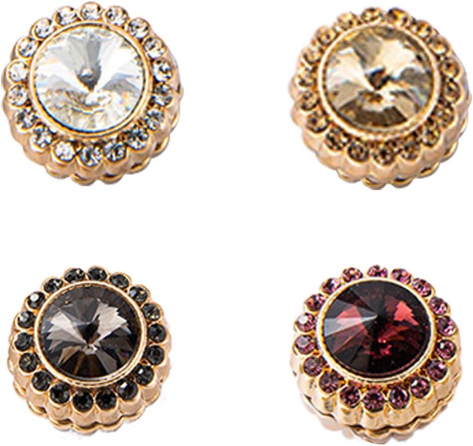 4Pcs Strong Hijab Magnets, Big Magnets for Muslim Scarf, Hijab Magnetic Pins, Magnetic Buttons for Clothing, Rhinestone Hijab Magnet for Women Girls Scarf Niqab