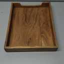 EDHAS Letter Trays & Stacking Supports Acacia Wood Desk Document, File Folder, Magazine Holder Tray (14" x 11" x 2")