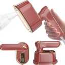 Travel Steamer Iron for Clothes Mini - Portable Ironing Machine Travel Small Size Portable Steamer Travel College Dorm Home Essentials (Winered)
