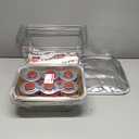 6 Pack - Disposable Chafing Dish Buffet Set, Welded Body Food Warmers for Parties, 6hr Fuel Cans Complete Set, Half Size Pans, Warming Trays