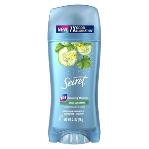 Secret Scent Expressions Anti-Perspirant Deodorant Invisible Solid Classic Crisp Cucumber 2.60 oz (Pack of 3) - Packaging May Vary