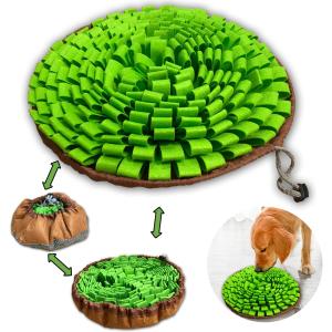 Pet Snuffle Mat for Dogs, Interactive Feed Puzzle for Boredom, Encourages Natural Foraging Skills for Cats Rabbits Dogs Bowl, Dog Treat Dispenser Indoor Outdoor Stress Relief, Travel Portable and Compact