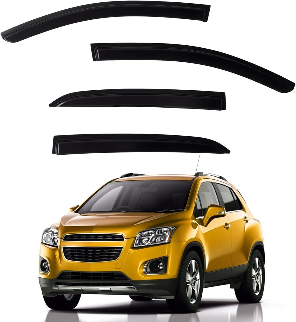 Window Visors Rain Guards Compatible with 2013-2022 Buick Encore (Excludes Encore GX), Side Window Wind Deflectors Vent Shades for 2014-2022 Chevy Trax, 2015 2016 2017 2018 2019 2020 2021