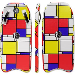 Inflatable Bodyboard Portable Surfboard with Hammer Seam Technology Storage 48 Inch Super Folding Body Board with Max Inflation Pressure 15PSI