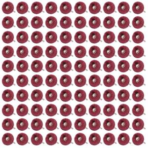 100 PCS Abrasive Buffing Wheels,1 Inch Buffing Polishing Wheel Set for Rotary Tool Accessorie 1/8'' (3mm) Shank, Red 240 Grits for Metal,Wood, Rust Removal