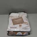 Pinch Pleated Beige White Sheer Curtains 84 Inches Long, Light Filtering Linen Blend Neutral Boho Farmhouse Curtains with Hooks for Living Room/Nursery Window Drapes 84 inch Length 2 Panels Set