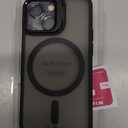 Magnetic for iPhone 13 Mini Case with Stand, Compatible with Magsafe, Military Protection & Camera Lens Protector Translucent Matte Case,Black