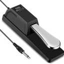 Donner DSP-003 Sustain Pedal, Universal Keyboard Piano Pedal for Digital Piano/MIDI Keyboard/Electronic Piano/Synthesizer, With Polarity Switch, 1/4"(6.35 mm) Jack, 63'' (1.6m) Cable, Straight