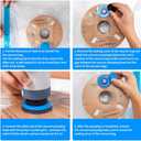 Creality 3D Printer Filament Storage Bags 40 x 40 CM, Large Transparent Sealed Bags with Electric Pump Dust Proof Humidity Resistant Keeping Filament Dry, Reusable Vacuum Storage Bags 8 PCS