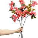 Silk Flowers with Stems,Bougainvillea Artificial Flowers,Long Stem Artificial Flowers for Home Wedding Centerpiece Table Decorations (3, Pink)