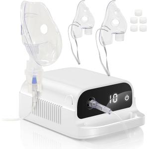 Pet Nebulizer for Dogs & Cats with LED Timer Display, Desktop Unit with Stable Output Design