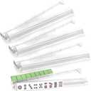 NEWFLAG Mahjong Racks with Pushers Set of 4,Convenient Rotating One-Piece Mahjong Pushers and Racks,Modern American Mahjong Tile RacksTransparent