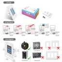 LANBON Smart Light Switch,1/2/3 Gang,3 Way for Whole House, LCD Magic Panel by WiFi Mesh Never be Offline, 2.4G Wi-Fi Smart Switch Compatible with Alexa&Google Home, Neutral Wire Required, L8-HS-White