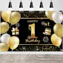 1st Happy Birthday Banner - Decorations for Men's Birthday Party