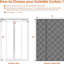 No Magnet Thermal Insulated Door Curtain, Fit Door Size 74 x 84 inch Waterproof Thicken Winter Cover Windproof Insulation Blanket, Gray
