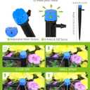 HIRALIY 100ft Drip Irrigation Kit Plant Watering System 8x5mm Blank Distribution Tubing DIY Automatic Irrigation Equipment Set for Garden Greenhouse Flower Bed Patio Lawn