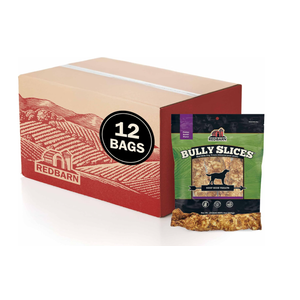 Redbarn Pet Products Bully Slices Peanut Butter Flavor Rawhide Dog Chews Long Lasting Premium Grain-Free Beef Hide Dental Treats for Medium and Large Dogs 9 oz Bag (EXP 03/23/28)