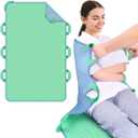 iCOVER 34"x52" Positioning Bed Pad with Reinforced Handles, 2 Pack Waterproof & Reusable Incontinence Pads for Turning, Lifting and Repositioning, Patients/Elderly Moving Pad for Home & Hospital