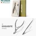 MR.GREEN Cuticle Nippers Nail Manicure Scissors Cuticle Clippers Trimmer Dead Skin Remover Stainless Steel Cutters Beauty Tool With Pusher (Mr-1028+Pusher)