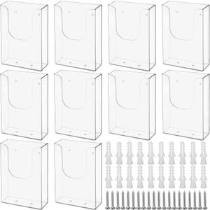 Brochure Holder Wall Mount 10 Pack, 4 x 6 Inches Flyer Holder Literature Holders Leaflet Display, Mail Holder for Wall (10 Pack)