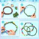 Syhood Rose Style Crowns Making Kit, 168 Pcs Parts, Make Your Own Flower Crown Wreath Headbands Craft Set Hair Accessories Handmade DIY Floral Crown Garland Kit Presents for Woman Adult Party