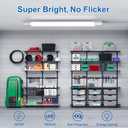 Airand LED Ceiling Light Fixture with Plug 4FT, Triproof LED Tube Lights 36W Linkable Closet Light for Workbench Kitchen Basement Garage Corridor Bathroom Office Overhead Lighting with Plug in Cord