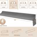 EUHAMS Full Size Bed Wedge Pillow for Headboard Bed Gap Filller/Mattress Gap Filler (0-7") - Wedge Pillow Headboard Triangle Foam Pillows Wedges Between Headboards Mattress (Grey,54"x10"x6")