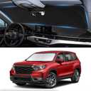 Custom Fit Passport Windshield Sunshade for 2019-2024 2025 Honda Passport, Sport, EX-L, Touring, Eliten, SUV Accessories Front Window Shades Cover for Windshield Sun Visor Protector 210T Reflector
