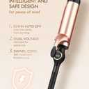Large Curling Iron 2 Inch, Ceramic Long Barrel Hair Curling Wand, Hair Styling Tool, Dual Voltage, LCD Display, Black