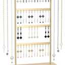 Earring Display Stand, Earring Holder Organizer, 4 Tier Necklace Stand, 58 Holes Jewelry Display Stand, Gifts for Women