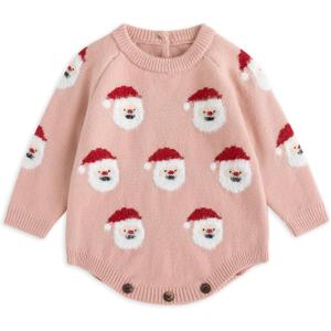 Simplee kids Ugly Christmas Sweater Family Matching Outfits for Holiday Party Knitted Pullover (Pink)