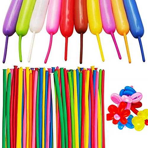 100pcs 260 Multi Long Balloons for Animal Modeling, Premium Quality Latex Twisting Balloons for Christmas Birthday Wedding Party Decorations