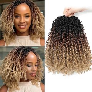 Aksice 8 Inch 8 Packs Yanky Twist Crochet Hair for Women Pre-looped Mini Twist Hair Bohemian Passion Twist Crochet Hair Boho Crochet Braids Synthetic (1B/30/27) Aksice 8 Inch 8 Packs Yanky Twist Crochet Hair for Women Pre-looped Mini Twist Hair Bohemian Passion Twist Crochet Hair Boho Crochet Braids Synthetic (1B/30/27)