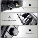 68364312AC Coolant Recovery Tank with Cap for 2018-2024 Jeep Wrangler 2.0L L4 Engine Coolant Recovery Bottle Replace 68364312AA 68364312AB