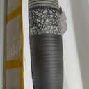 Tall Black Floor Vase 32 inches, Handmade Large Ceramic Vases for Home Decor Living Room, Boho Textured Decorative Wide Mouth Opening Corner Vase for Pampas Grass Hallway (Dark Stripe Style)