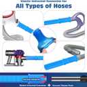 2 Pieces Dryer Vent Cleaner Kit Compatible with Most Vacuum Cleaner, Dryer Lint Brush and Vacuum Hose Attachment with Universal Connector, Quickly Lint Remover (Blue)