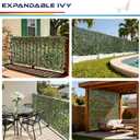 Windscreen4less Artificial Expandable Ivy Leaf Faux Leaves Privacy Fence Screen for Outdoor Indoor Backyard Patio Balcony (Single Sided Leaves, 1 Pack)