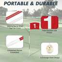 DURARANGE Golf Flagstick 6ft, 5-Section Design, ABS Hole Cup, 420D Nylon Flag for Backyard Practice Putting Green | Driving Range | Country Club, Gift for Golf Lovers