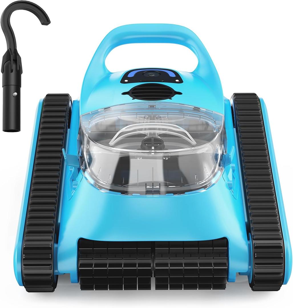 Cordless Robotic Pool Cleaner Automatic: NexTrend Pool Vacuum for Above Ground Pool Wall Floor Waterline Cleaning 180W Powerful Suction Last 150 Mins Robot for Inground Swimming Pool up to 2050 sq.ft