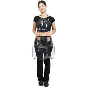 Waterproof Apron With Pockets For Women And Men. Chef, Server, Hairstylist, Dishwasher in Transparent/Clear/Black/White