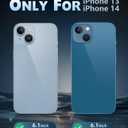 FNTCASE for iPhone 13 Phone Case: Clear Phone Case Magnetic Military Grade Drop Protection Anti Yellowing Cell Phone Cover - Rugged Shockproof Protective Bumper (A-Clear)