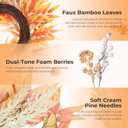 Fall Wreaths for Front Door with Fall Leaves Front Door Wreath Decor, Farmhouse Outdoor Fall Wreath, Large Autumn Wreaths for Outside/Indoor