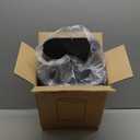 KSSKSS 1.8 Gallons Small Stainless Steel Trash Can with Press Type Lid, Slim Bathroom Garbage Bin, Removable Liner Bucket, Dog Proof Narrow Wastebasket with Pop-Up Lid for Bedroom, Toilet (Gray)