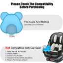 BlueOrigin Car Seat Snack Tray - Travel Tray for Kids Car Seat, Stroller, Booster and Anywhere with a Cup Holder, Toddler Road Trip Essentials Food Plate for Snacks, Toys, Entertainment (Blue)