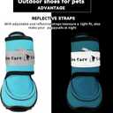 Dog Shoes for Small, Medium and Large Dogs - Waterproof for Rainy Days, Fit for Winter Snow and Hot Summer Roads, with Anti-Slip Soles for Indoor Hard Floors (Blue, Size 5)