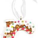 Christmas Letter Ornaments, Letter Ornaments for Xmas Tree,Hanging Christmas Ornament Gift for Mother Friends Sister Wife Grandma Women Men (Gingerbread Man)