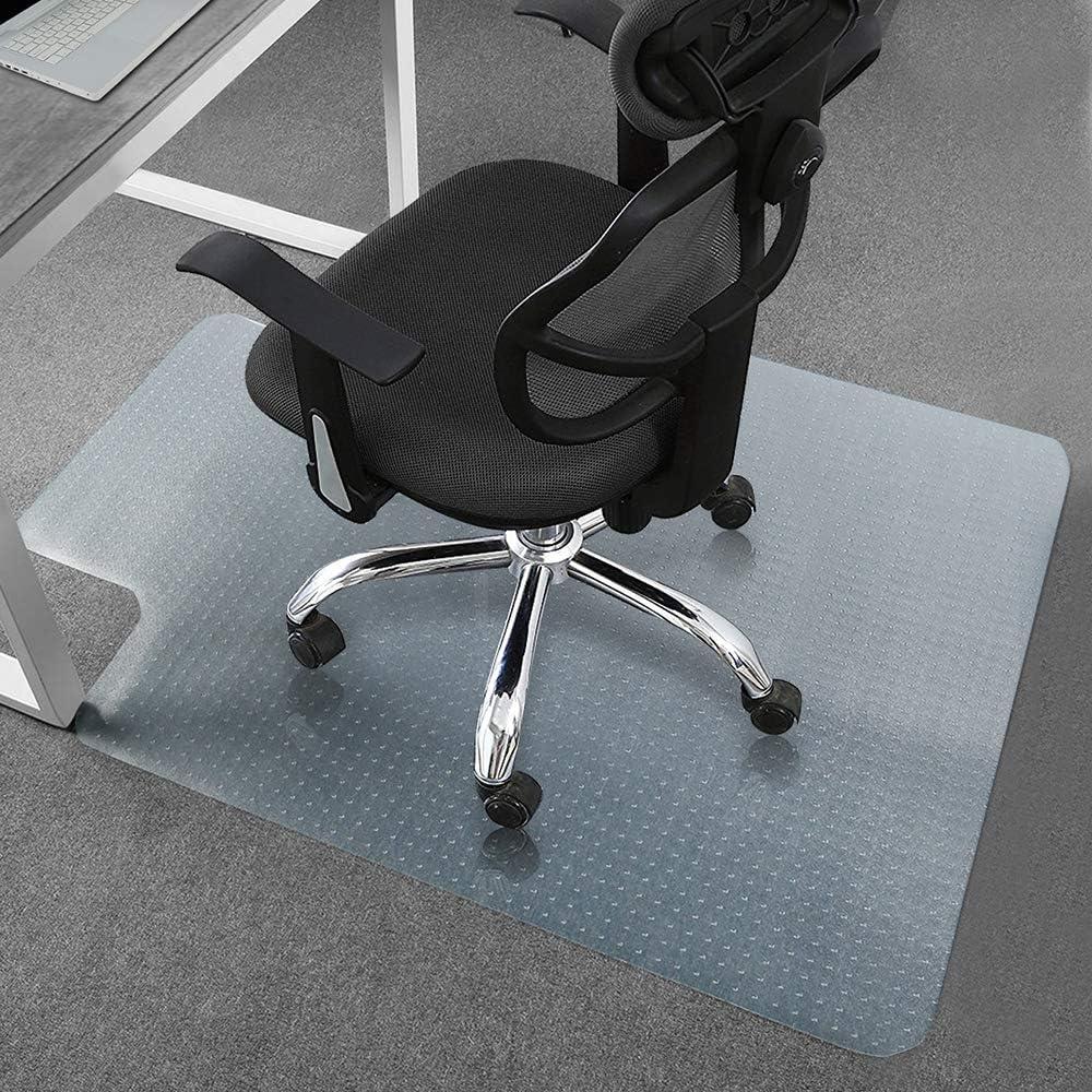 New Chair Mat for Carpet Floor Low Pile Office and Home Use Thick and Sturdy Transparent Desk Chair mat for Carpets Size 36" X 48" with Lip