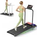 Walking Treadmills Pad with Handles,Under Desk Treadmills with Removable Handle 2.5HP for Home and Office, 270Lbs Capacity Walking Treadmill with APP &Remote Control, LED Display